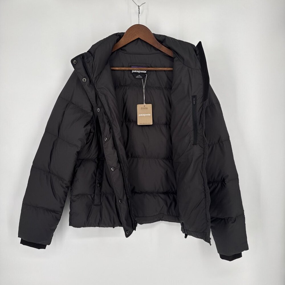 New Patagonia Women's Size Large Black Silent Down Puffer Jacket Coat 27935 NWT - Picture 6 of 10